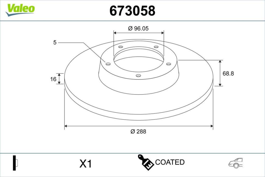 Disques de frein VALEO ref. 673058